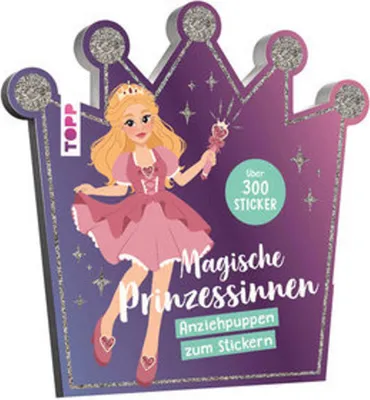 Obrázok produktu pre Stickerbuch: Anziehpuppen zum Stickern. Magische Prinzessinnen