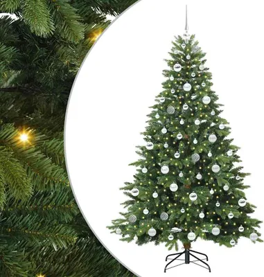 Image de vidaXL Sapin de Noël artificiel avec 300 LED Vert 180 cm PE et PVC