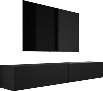 Produktbild von TV-SCHRANK : Mattschwarz, (2 x 100 cm) x 34 x 32 cm