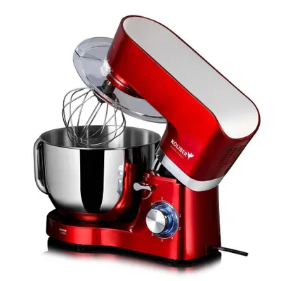 Produktbild von Koliber ROBOMAX X-3200-W XXL Küchenmaschine 3200W Planetenmischer mit 6 Liter Schüssel für schweren Brotteig Rot