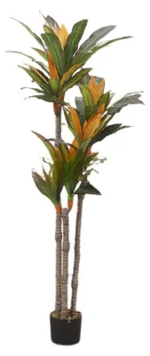 Immagine prodotto di Dracaena (albero del drago) - Pianta artificiale da terra in vaso - 105 cm - Foglie realistiche - Facile da curare - Per esterni - Rosa scuro