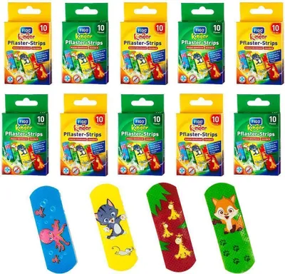 Obrázek produktu pro 100 dětských náplastí FIGO 10 balení + 1 blok