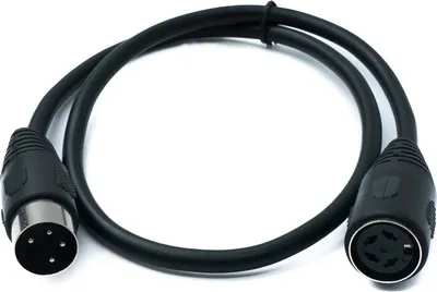Produktbild von SYSTEM-S S-Video Kabel 50 cm Din 4 Pin Stecker zu Buchse in Schwarz