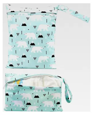 Produktbild von Nassbeutel – wasserdicht, wiederverwendbar, für Babyzimmer, Wickeltasche, für Badebekleidung, Windeln, Kleidung