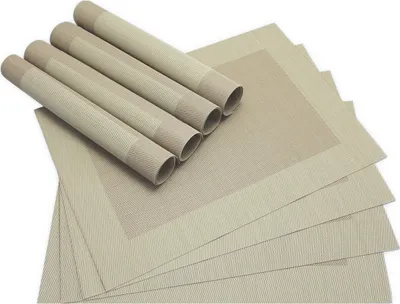 Immagine prodotto di Tovagliette BORDA Set di 8 Beige come tovagliette da tavola
