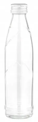 Produktbild von Glasflasche 200 ml transparent, Saftflasche mit Schraubverschluss, wiederverwendbar