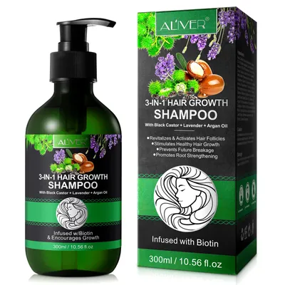 Obrázek produktu pro Šampon na vlasy Aliver 3v1 - ricinový + levandulový + arganový olej - 300 ml
