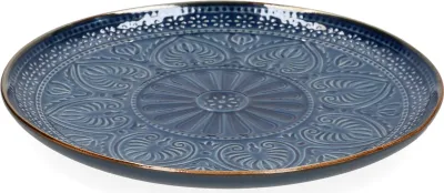 Produktbild von Teller Essteller Speiseteller Mittagsteller Porzellanteller INDIE dunkelblau 27 cm HOMLA