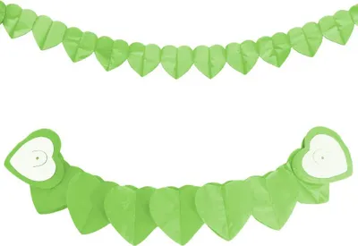 Produktbild von Oblique Unique 2 Herz Girlande Hochzeit Deko - hellgrün