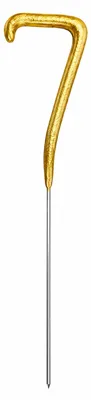 Produktbild von Zahlen Wunderkerze 15 cm | Gold Zahl: 7