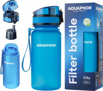 Zdjęcie produktu dla Butelka filtrująca AQUAPHOR + 1 wkład filtrujący 0,35 l niebieski