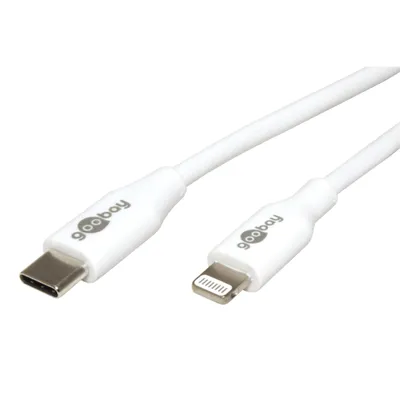 Obrázek produktu pro Goobay 39446, 1 m, Lightning, USB C, Samec, Samec, Bílá