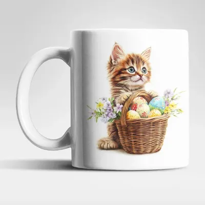 Produktbild von Ostern Katze Ostereier Kaffeetasse Teetasse Tasse Geschenkidee 325 ml – Katze-02