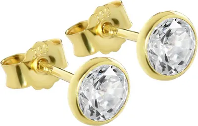 Produktbild von Paar Ohrstecker Gold 333er 5,5mm Cubic Zirkonia Damen Herren Kinder 0,81g 3753