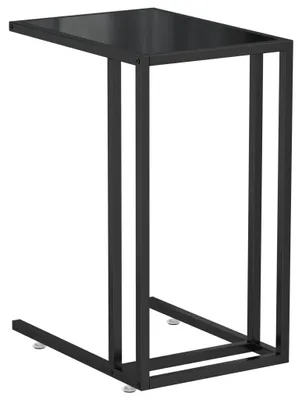 Immagine prodotto di vidaXL Tavolino da computer Nero 50x35x65 cm Vetro temperato