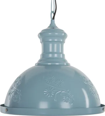 Zdjęcie produktu dla BELIANI Lampa wisząca sufitowa niebieska metalowa 32 cm styl retro industrialny