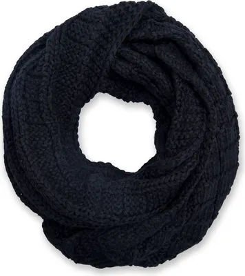 Produktbild von styleBREAKER Uni Strick Loop Schal kariert, Uni Feinstrick Schlauchschal, Winter Strickschal 01018154