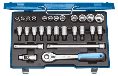 Immagine prodotto di Set di chiavi a bussola da 1/2" - 27 pezzi - 19 IMU-10 Gedore | 4010886613979