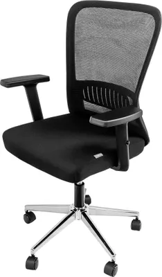 Zdjęcie produktu dla Ergonomiczny fotel krzesło biurowe obrotowe Furvero Norma BM/A1D/L1D regulowany z podłokietnikami i podparciem lędźwiowym siatka czarny