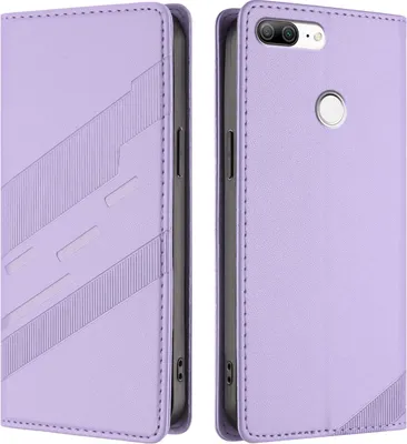 Produktbild von Hülle für Honor 9 Lite, Kunstleder Brieftaschen Handyhülle mit Kartenfach und Standfunktion Violett