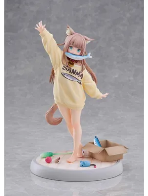 Obrázek produktu pro Soška "Moje kočka je roztomilá dívka" ve měřítku 1/6, verze "Kinako Play With", limitovaná edice od AmiAmi, výška 21 cm