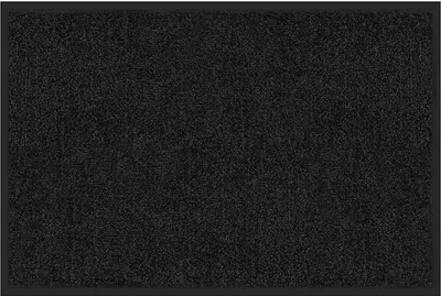 Image de Tapis anti-salissures Floordirekt Rhine, tapis anti-salissures antidérapant, lavable, pour entrée intérieure, plusieurs tailles et couleurs disponibles - Noir, 200 x 300 cm