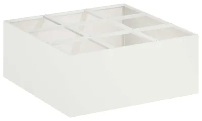 Produktbild von vidaXL Garten-Pflanzgefäß Weiß 100 x 100 x 20 cm Kaltgewalzter Stahl