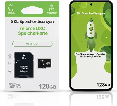 Produktbild von microSD Speicherkarte S&L für Oppo K12x - Speicherkapazität: 128 GB
