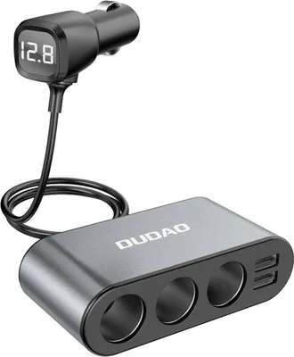 Produktbild von Dudao R1Pro 12V 24V KFZ Mehrfachstecker Zigarettenanzünder Verteiler 2x USB Adapter PKW Steck Dose