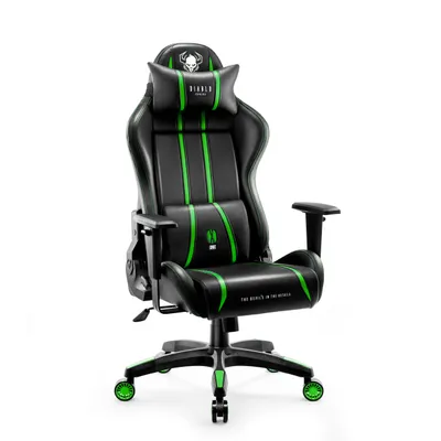 A gaming chair displayed against a white background.