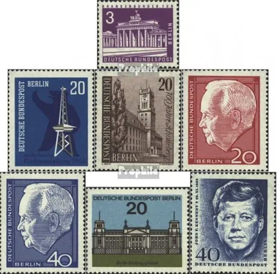 Produktbild von Briefmarken Berlin (West) 1963 Mi 231,232,233,234-235, 236,241 (kompl.Ausg.) gestempelt Stadtbilder