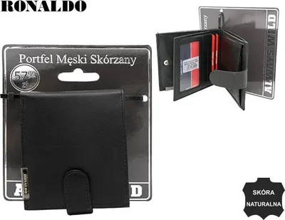 Obrázok produktu pre Ronaldo Pánska kožená peňaženka Asoredus čierna One size