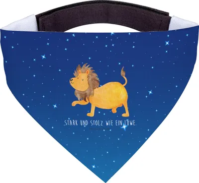 Produktbild von Mr. & Mrs. Panda Halstuch Für Hunde Sternzeichen Löwe - Sternenhimmel Blau - Geschenk, Geburtstag August, Hundehalstuch, Juli, Tuch, Hund, König Der Tiere