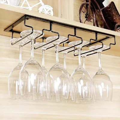 Produktbild von Famanu Weinglashalter 4 Reihen - Für 8-12 Weingläser - Küche Bar Café Weinglashalter
