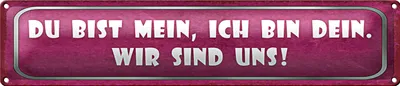 Produktbild von Blechschild Spruch 46x10cm du bist mein ich dein wir uns Dekoration