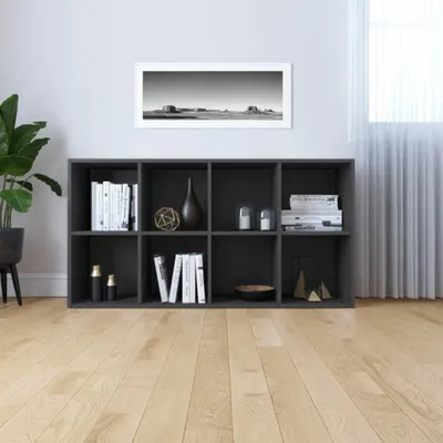 Imagen del producto de Estantería/Mueble auxiliar gris de 66 x 30 x 130 cm, fabricado en aglomerado