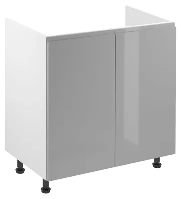 Produktbild von Glanzia Spülenschrank 80 cm D80Z – Grau Hochglanz