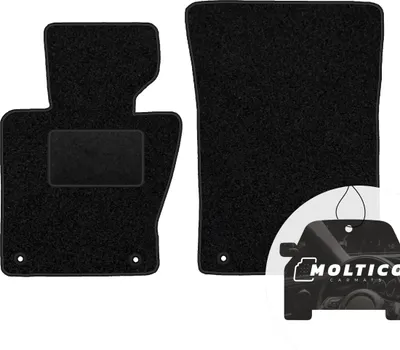Produktbild von moto-MOLTICO Vorne Fußmatten Auto Velours Autoteppiche Schwarz Automatten Set 2-teilig passend für BMW X3 E83 2004-2010