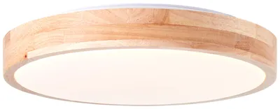 Image de Brilliant LED Plafonnier Slimline LED Applique murale et plafonnier, 35 cm, 2400 lm, 3000 K, bois clair/blanc