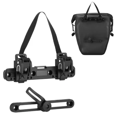 Produktbild von Schnalle für Fahrradseitentasche, 360° verstellbarer Gepäckträger, praktische Halterung, verstellbare Haken für Schultaschen.