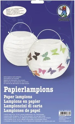 Zdjęcie produktu dla URSUS 1848 00 00, Lampion papierowy, Papier, Biały, Monochromatyczny, Okrągły, Chłopak, dziewczyna