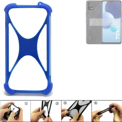 Produktbild von K-S-Trade Handy Hülle kompatibel mit TCL 406 Silikon Schutzhülle Cover Case Bumper Silikoncase TPU Softcase Schutz Hülle Smartphone Stoßschutz,