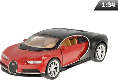 Image de Modèle réduit 1:34 Bugatti Chiron, rouge et noir