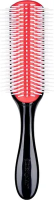 Produktbild von DENMAN D4 Original 9 Row Styler, Universalbürste mit abgerundeten Nylonborsten, schwarz/rot