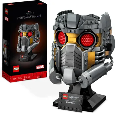 Produktbild von LEGO 76251 Marvel Star-Lords Helm, Guardians of the Galaxy Set, Avengers Modellbausatz für Erwachsene, Superhelden Infinity Saga Geschenk-Idee
