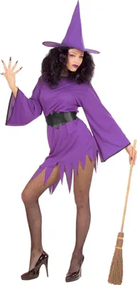Obrázok produktu pre y kostým čarodejnice pre dámy Halloween Kostým fialový