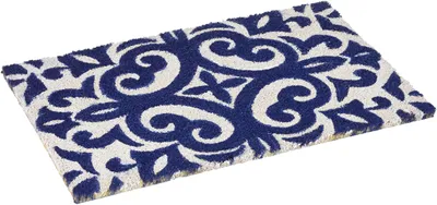 Fußmatte Kokosfaser Blau 40x60 cm rechteckig rutschfest