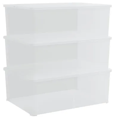 Obrázek produktu pro vidaXL Úložné boxy 3 ks. Plastové 10 l stohovatelné