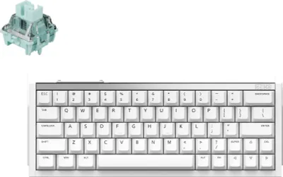 Produktbild von IQUNIX EZ63 HE Rapid Trigger-Gaming-Tastatur, QWERTY US, 8K Hz USB-C, Weiß Elf / Magnetic Jade Gaming