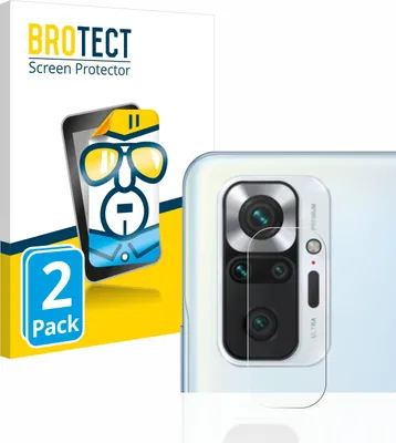 Produktbild von 2x Für Xiaomi Redmi Note 10 Pro / Max (nur Kamera) Schutzfolie BROTECT Displayschutz Display Schutz Folie Klar Transparent